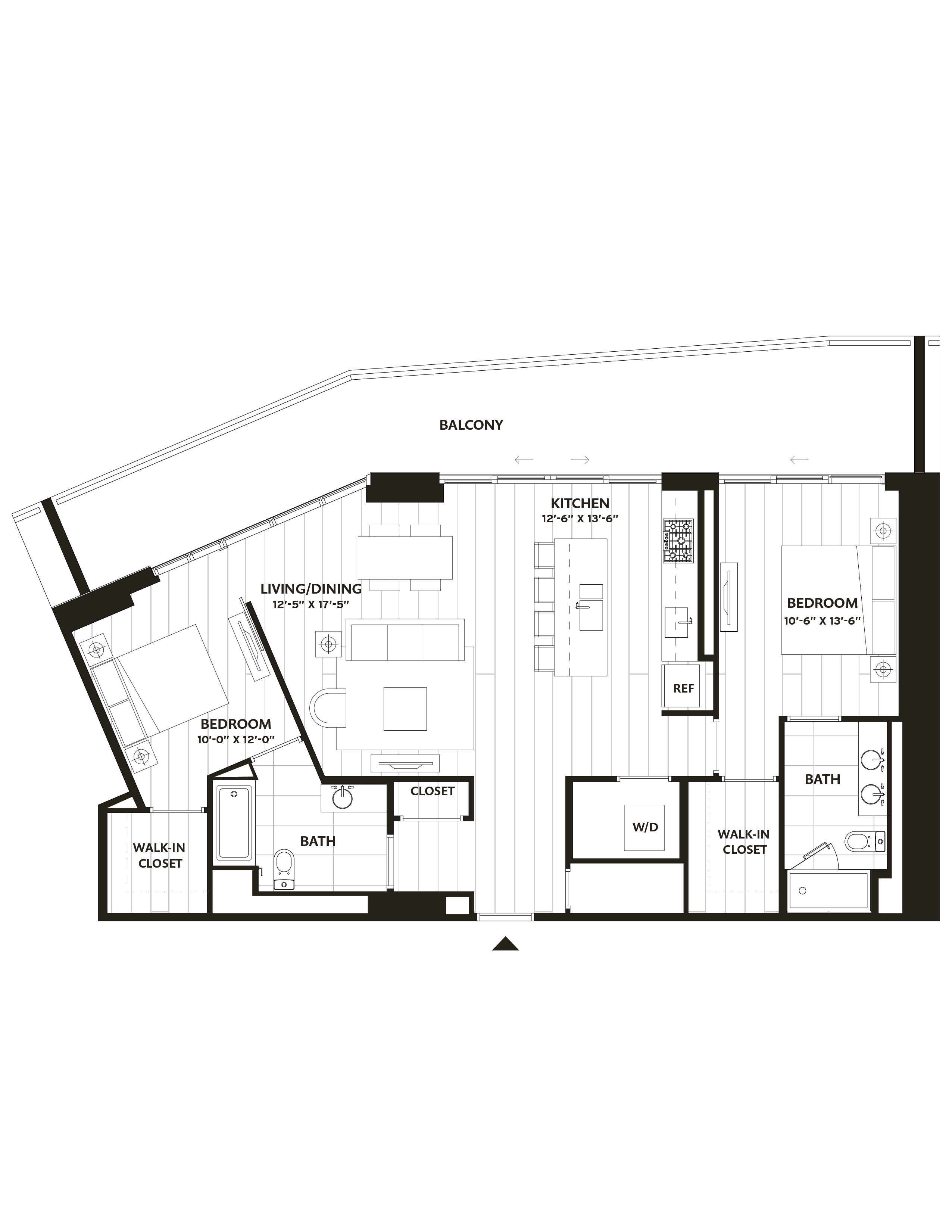 2 Bed/2 Bath-B4 floor plan