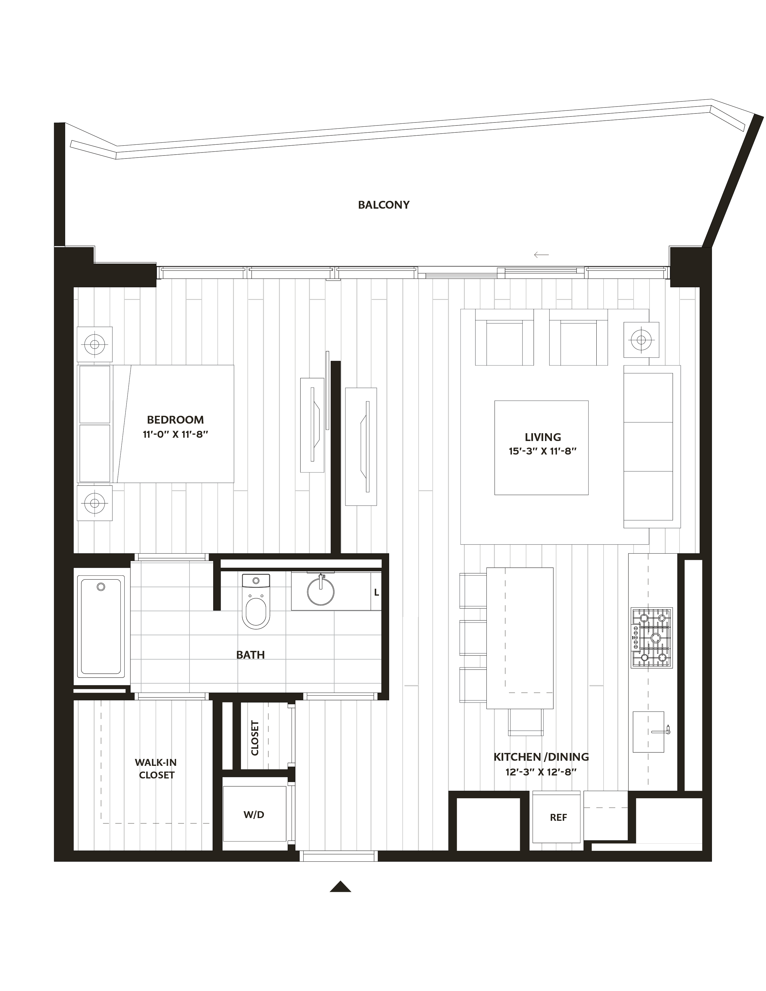 1 Bed/1 Bath-A4 floor plan