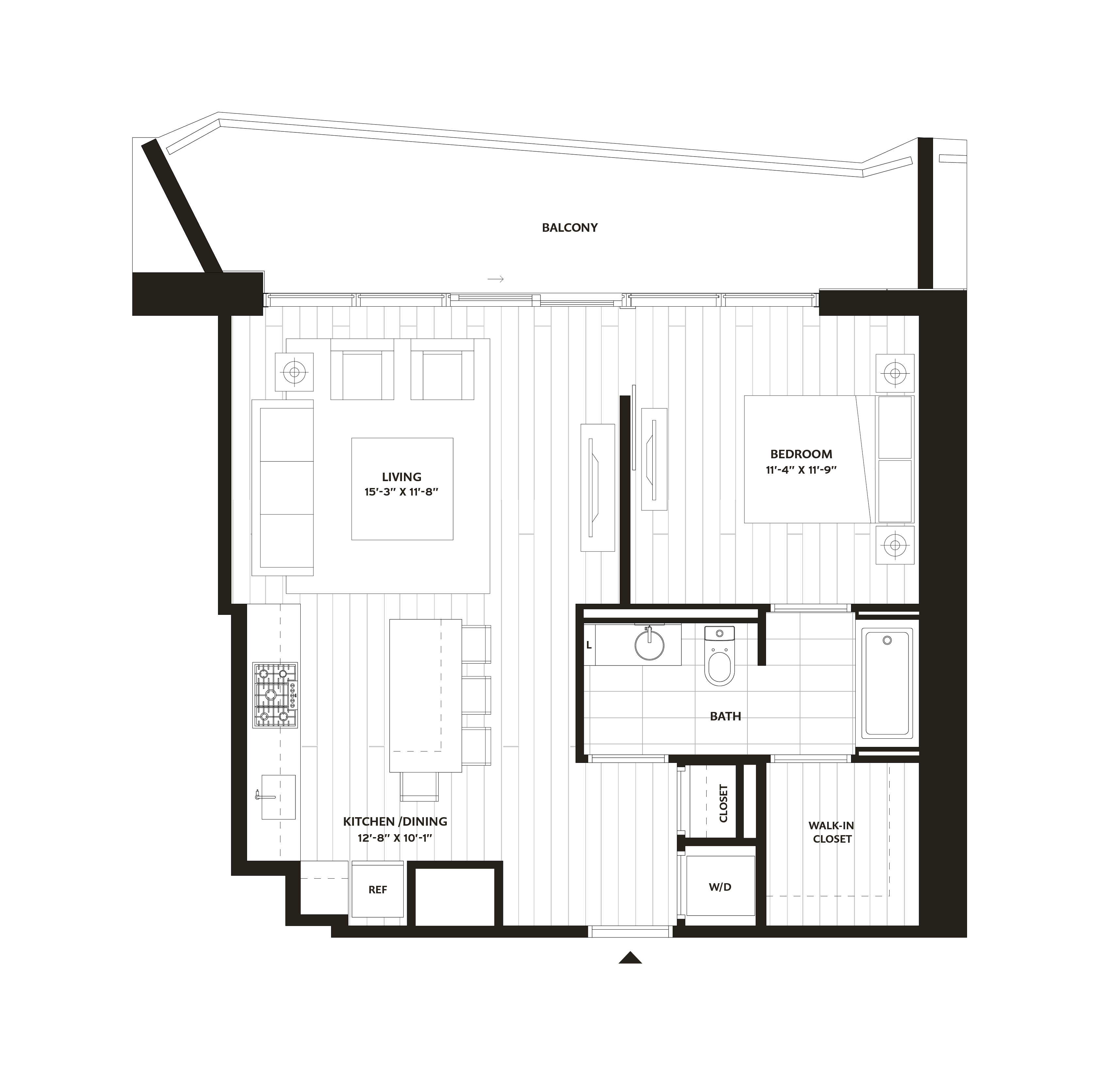 1 Bed/1 Bath-A3 floor plan