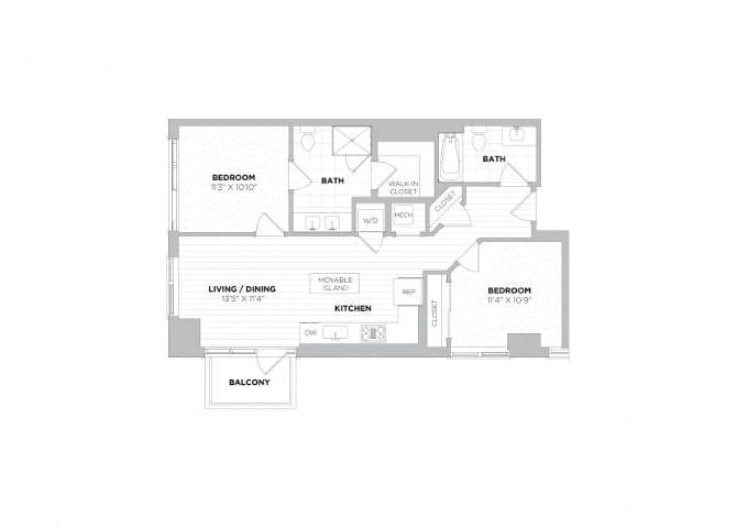 Dylan 1J floor plan