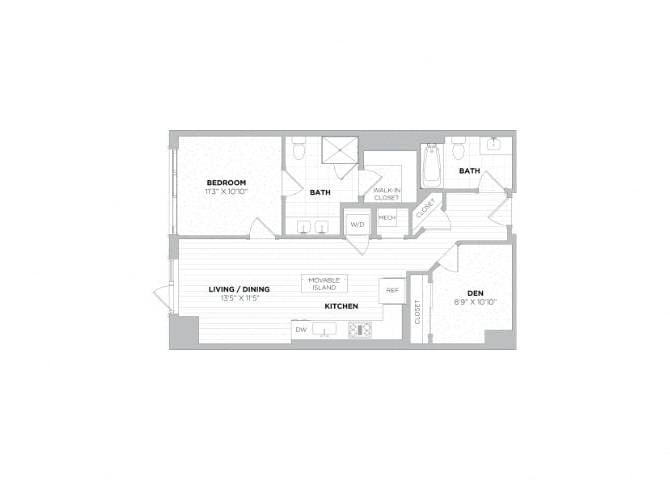Dylan 1H Den floor plan