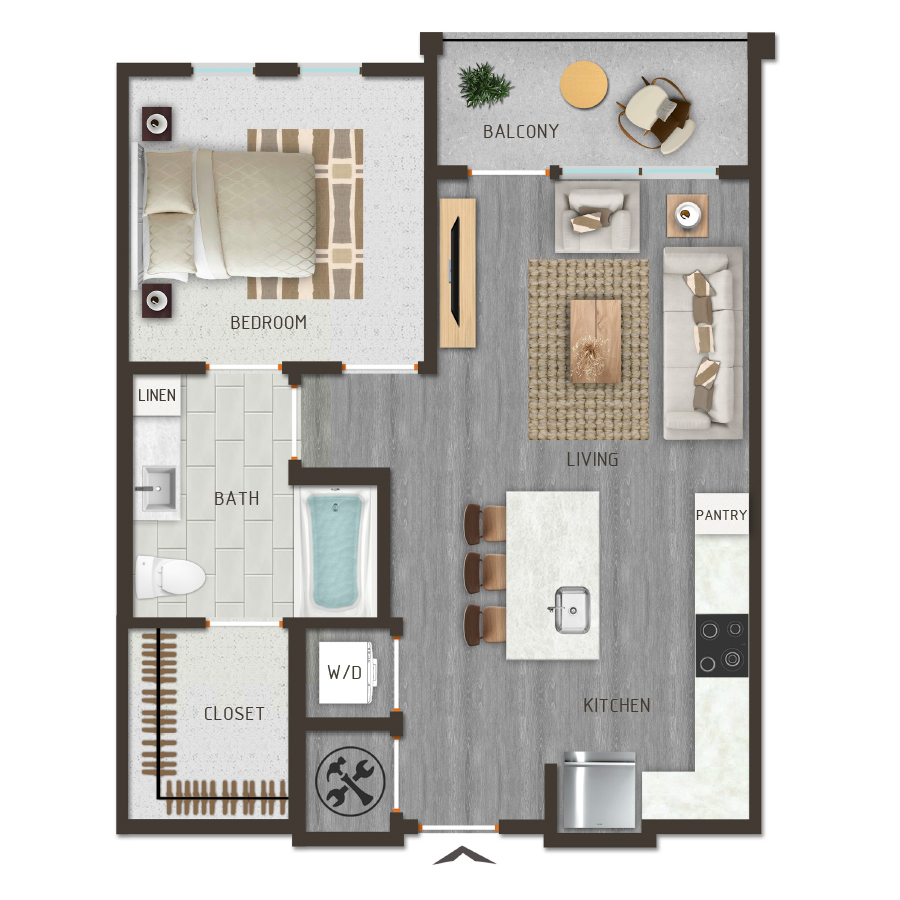 1 Bedroom Apartment – 6010 Renaissance Pkwy #6211, Fairburn, GA