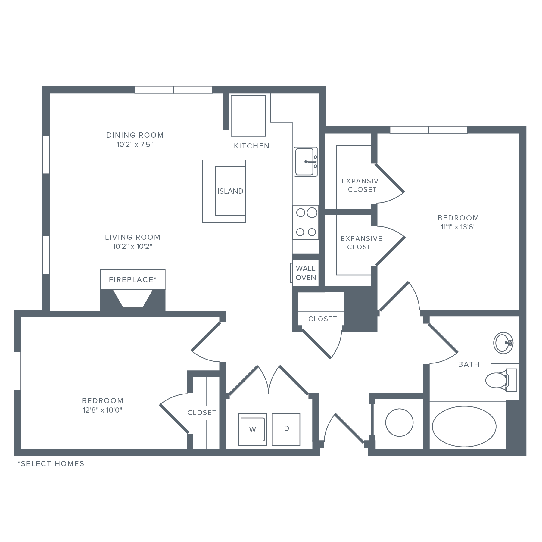 B09R | 2 Bed | 2 Bath floor plan