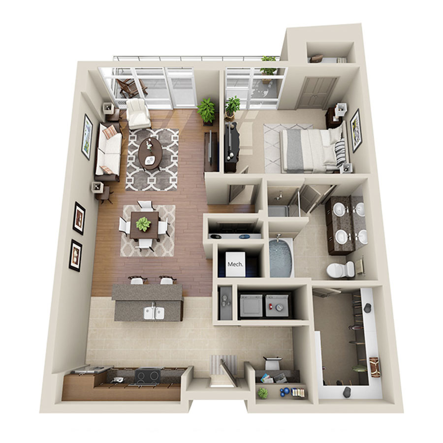E floor plan