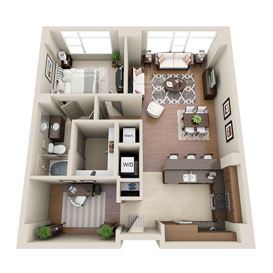 H floor plan