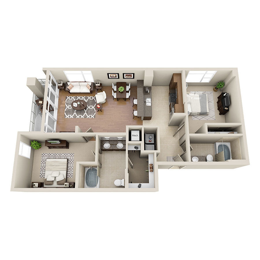 K floor plan