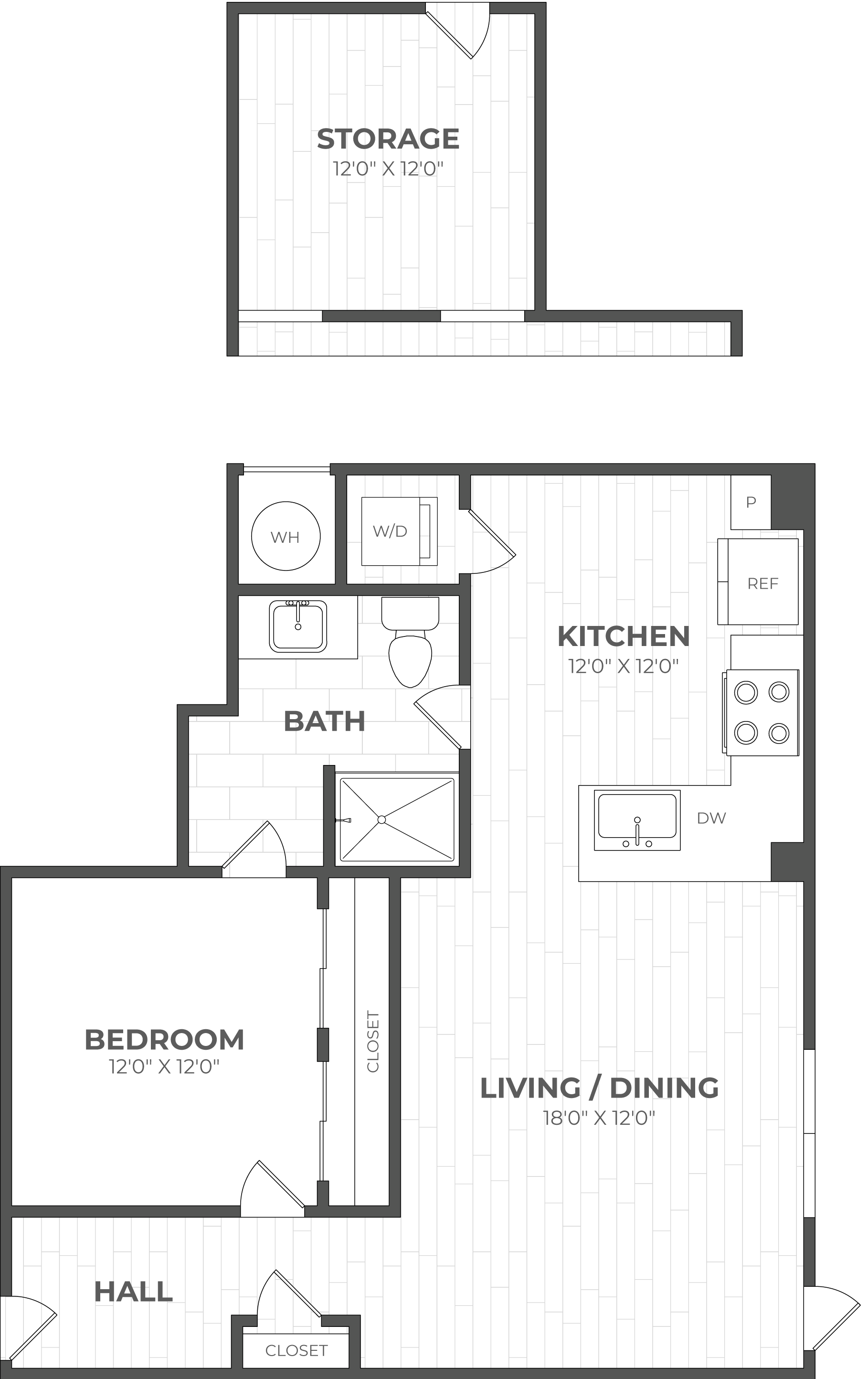 1 Bed/1 Bath Den-1L floor plan