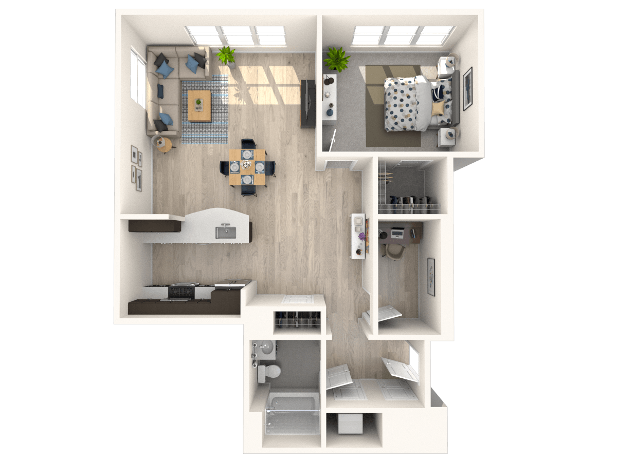 A6  Den floor plan