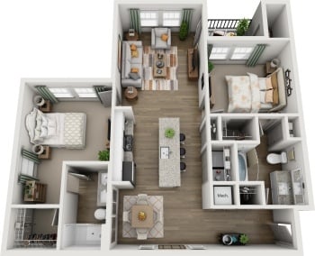 B2A floor plan