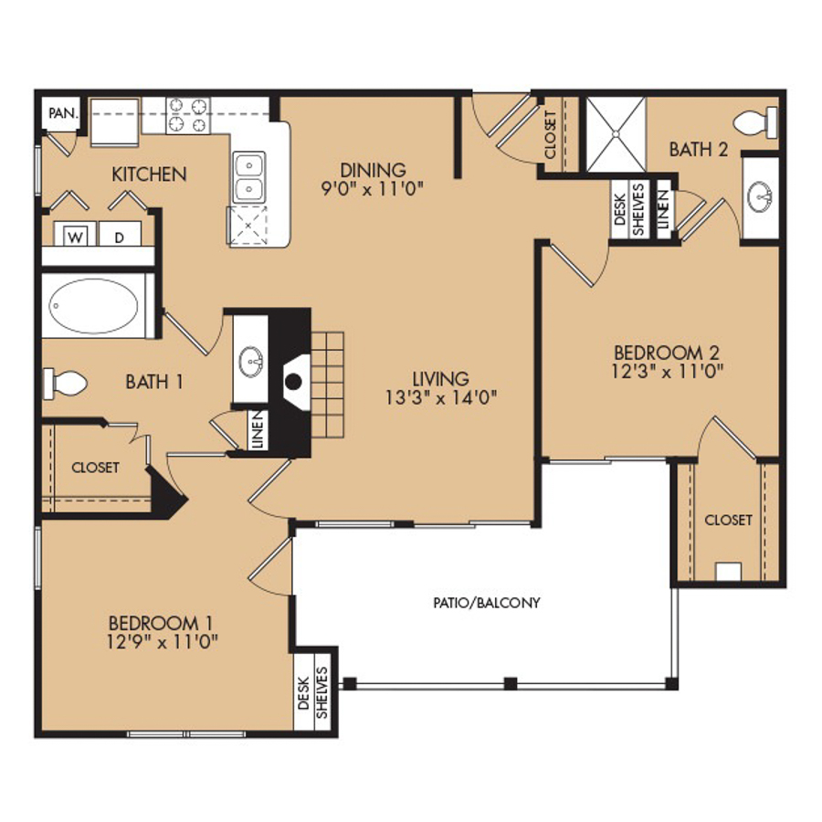 B1 LR -2x2 floor plan