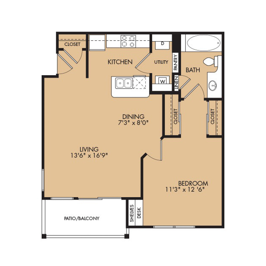 A1 LR -1x1 floor plan