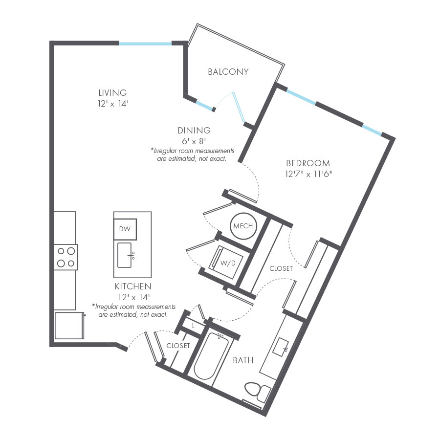Pinstripe floor plan