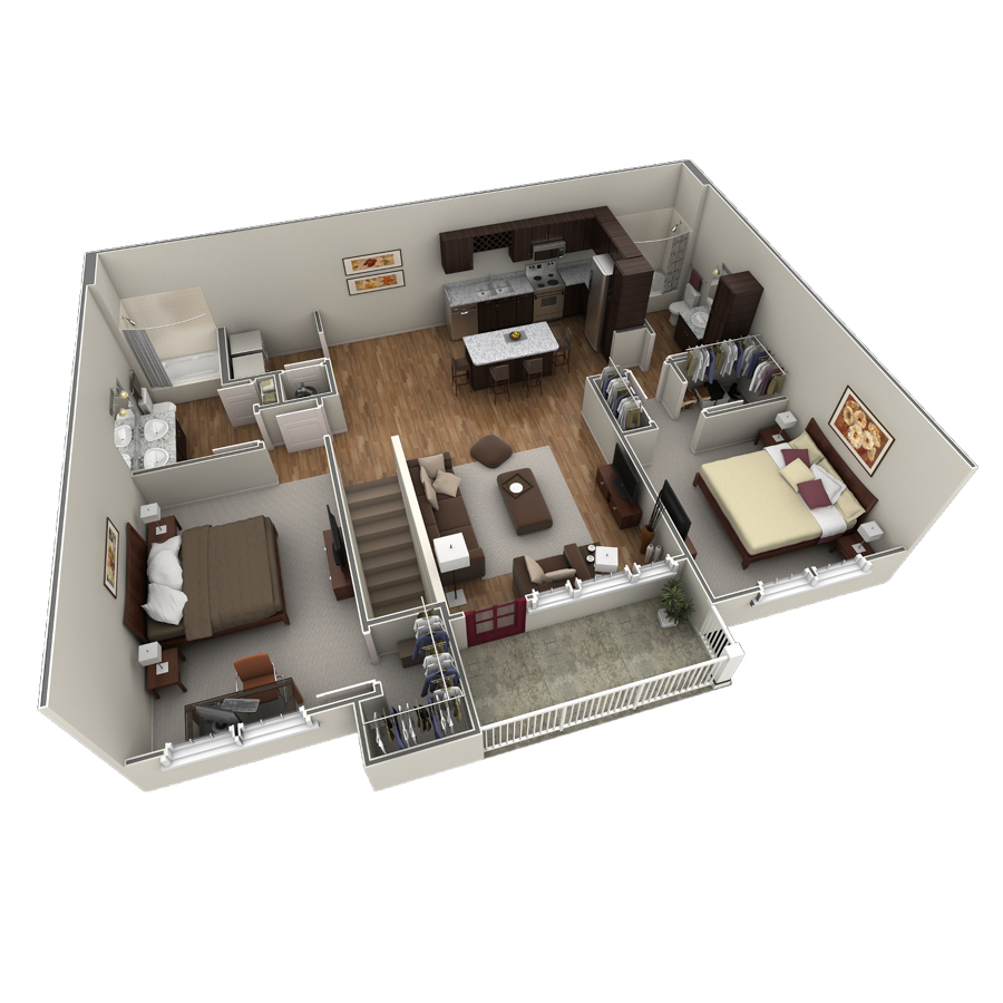 2 BR Grand Overlook floor plan