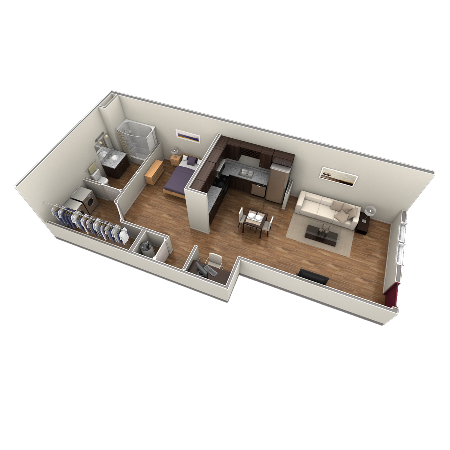 Studio Grand Courtyard floor plan