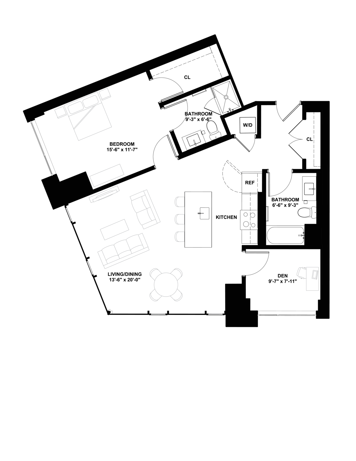 1J floor plan