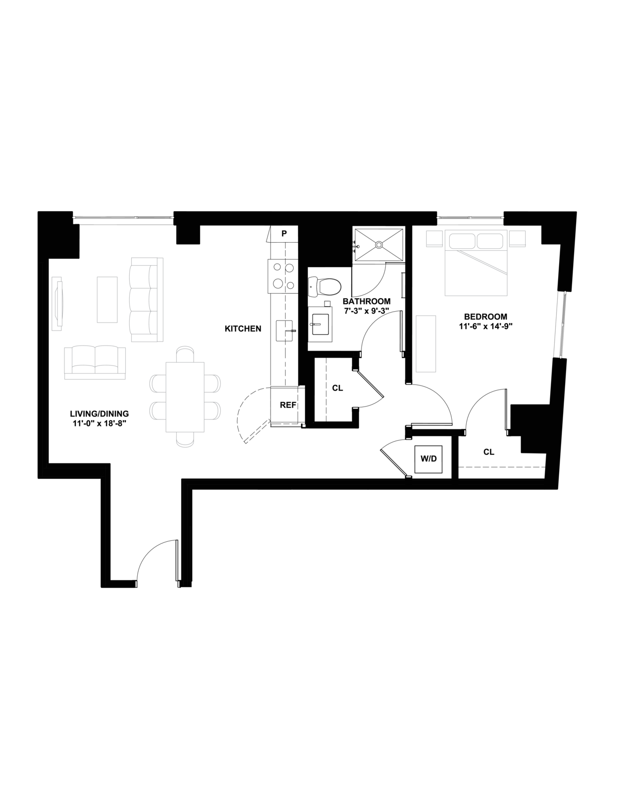 1E-PH floor plan