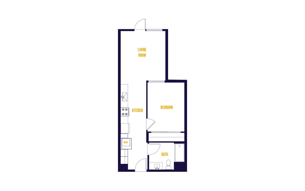 1 Bed/1 Bath-A1.0 floor plan