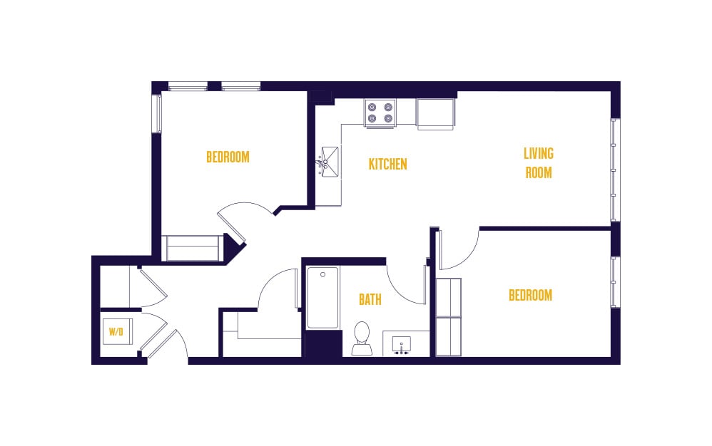 2 Bed/2 Bath-B2.0 floor plan