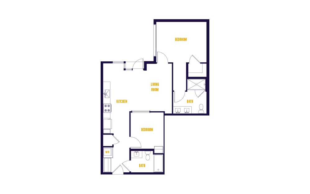 2 Bed/2 Bath-B5.0 floor plan