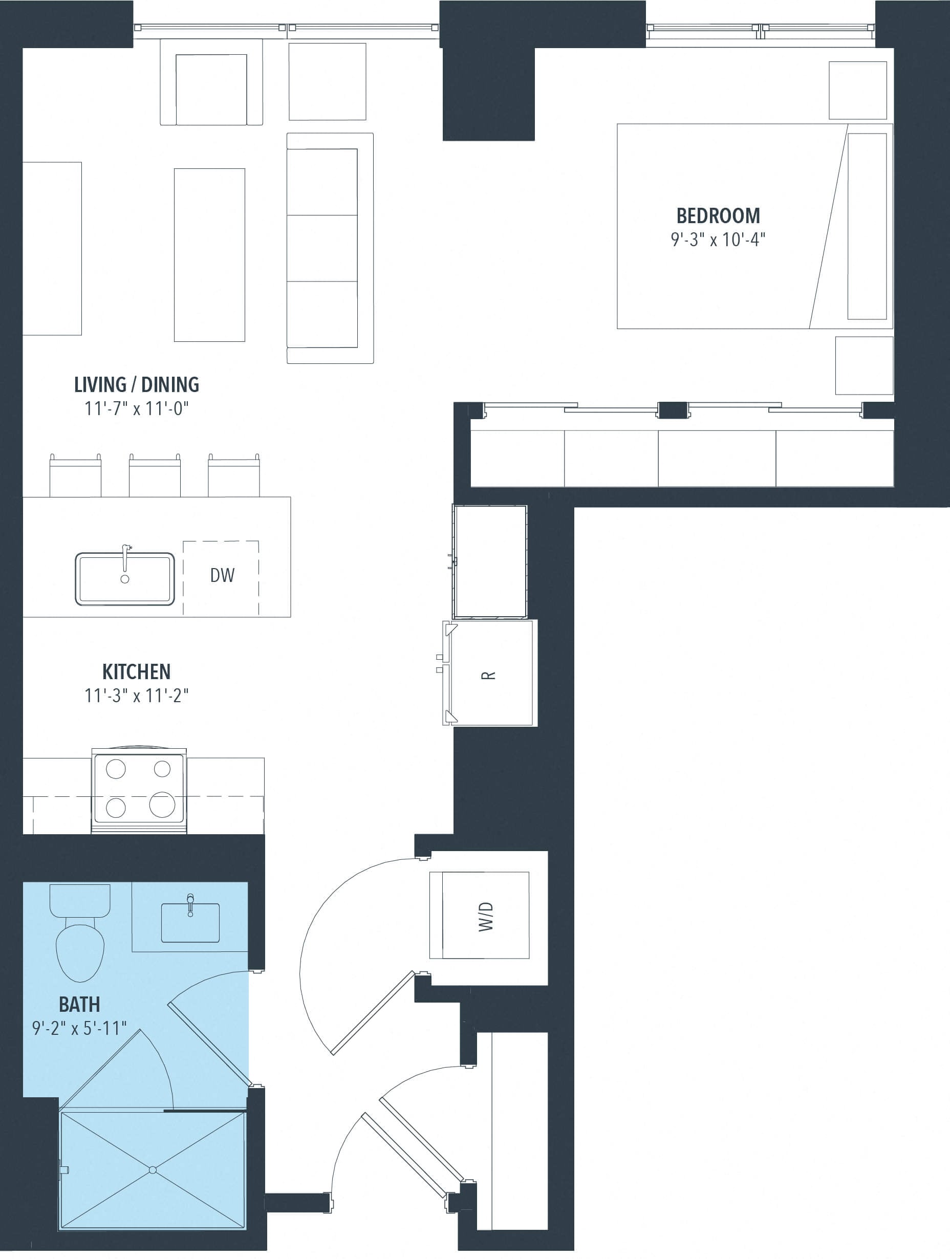 Studio-e10c floor plan