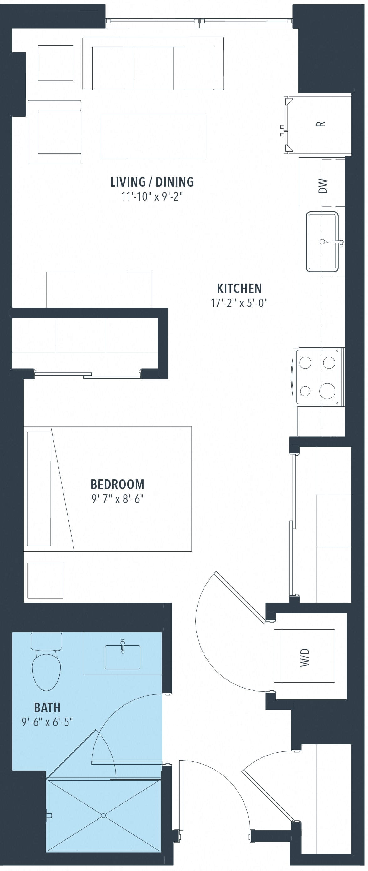 Studio-e10a floor plan