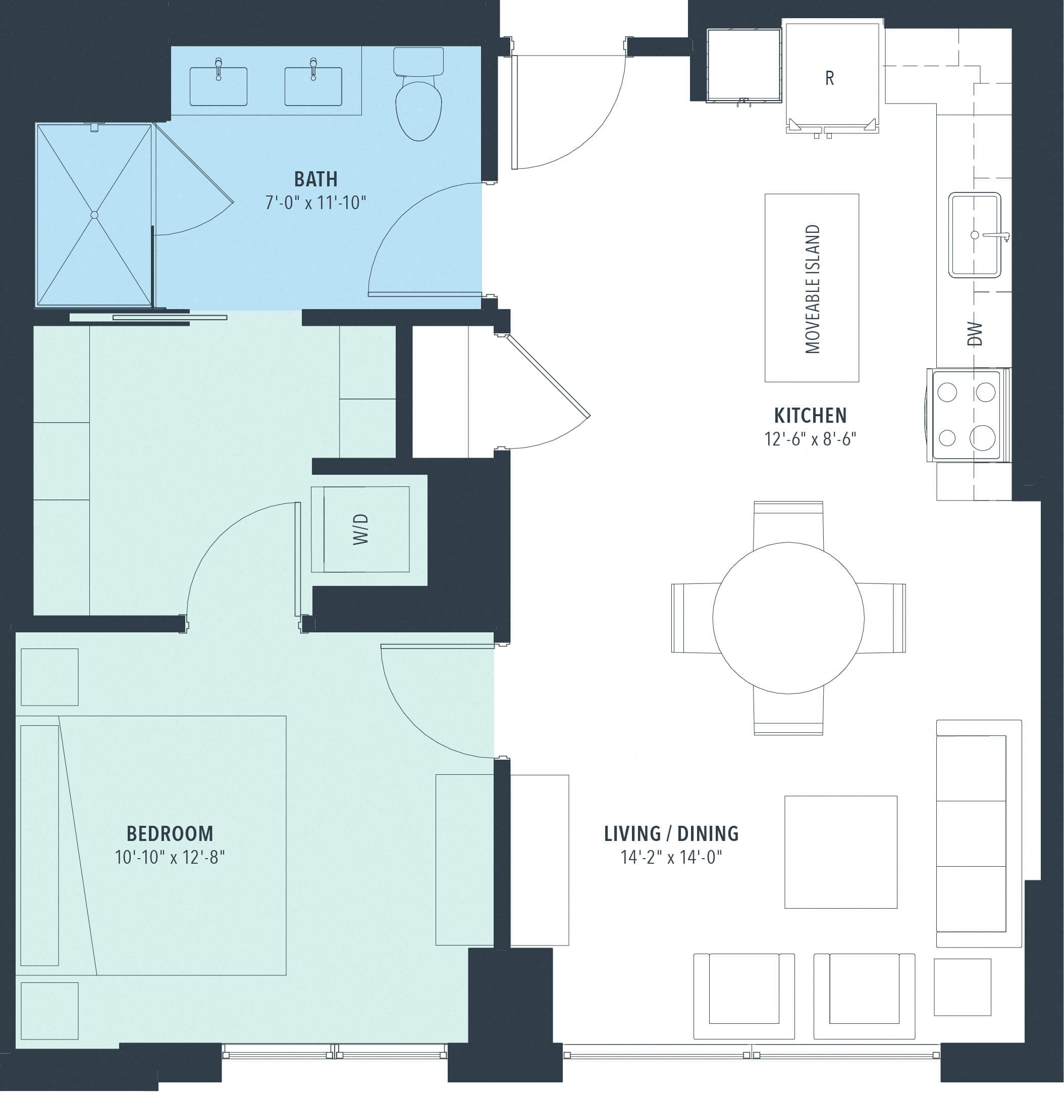 1 Bed/1 Bath-a10p floor plan
