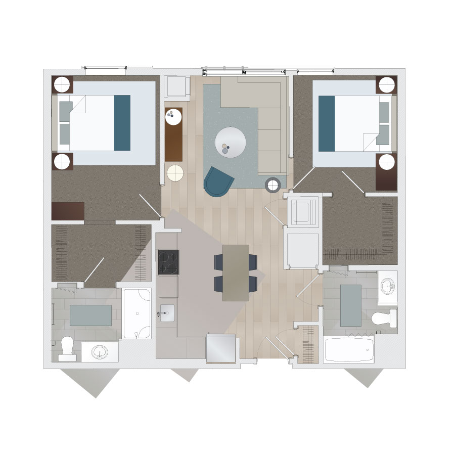 B2AB floor plan