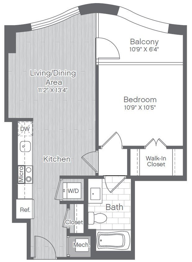 1 Bed/1 Bath-A11 floor plan