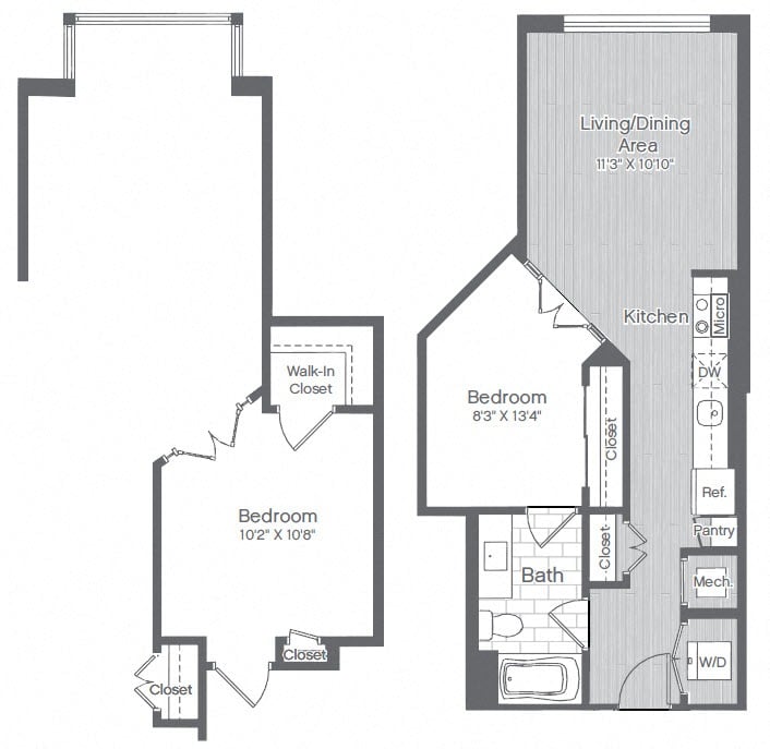 1 Bed/1 Bath-A8a floor plan