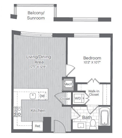 1 Bed/1 Bath-A2A floor plan