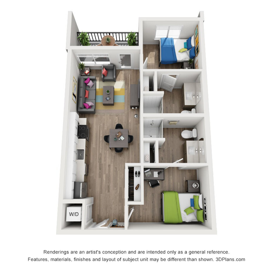 2x2 floor plan