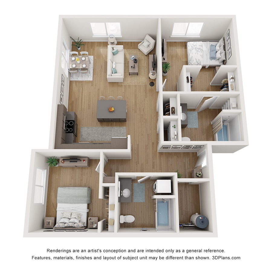 Two Bedroom A floor plan