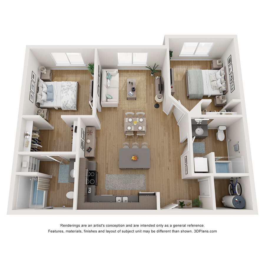 Two Bedroom - MULTE floor plan