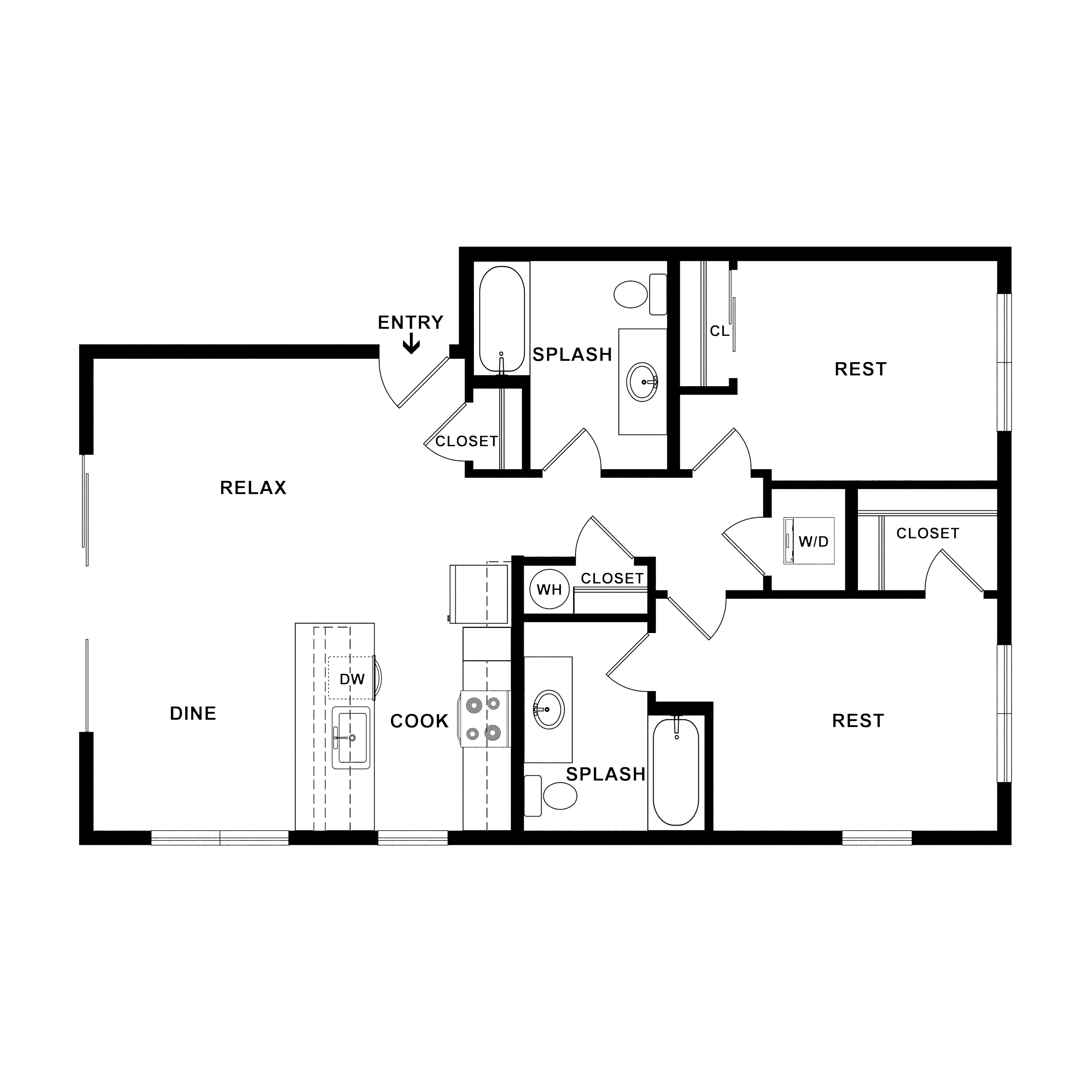 2 Bed/2 Bath-Argon floor plan