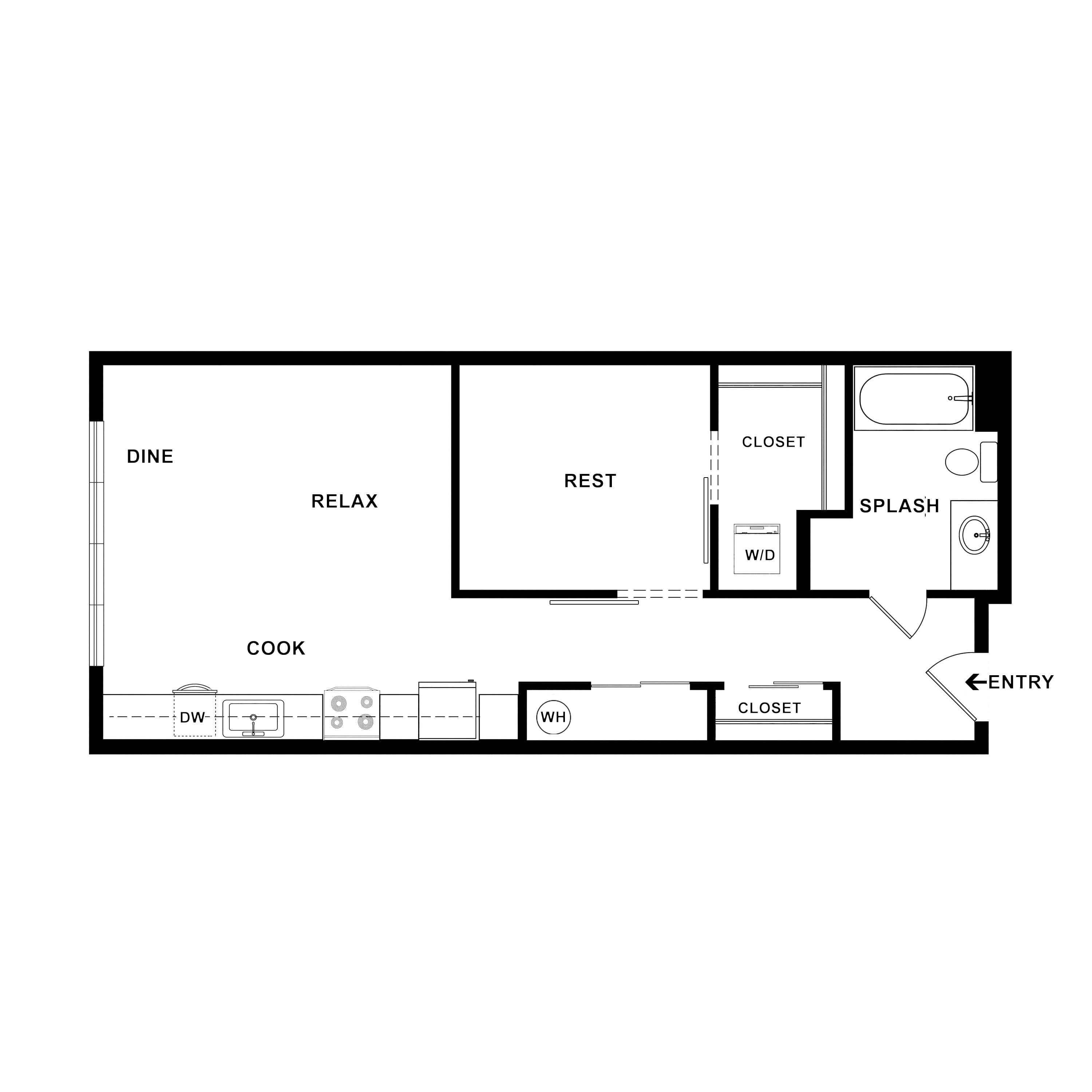 1 Bed/1 Bath-Handwheel floor plan