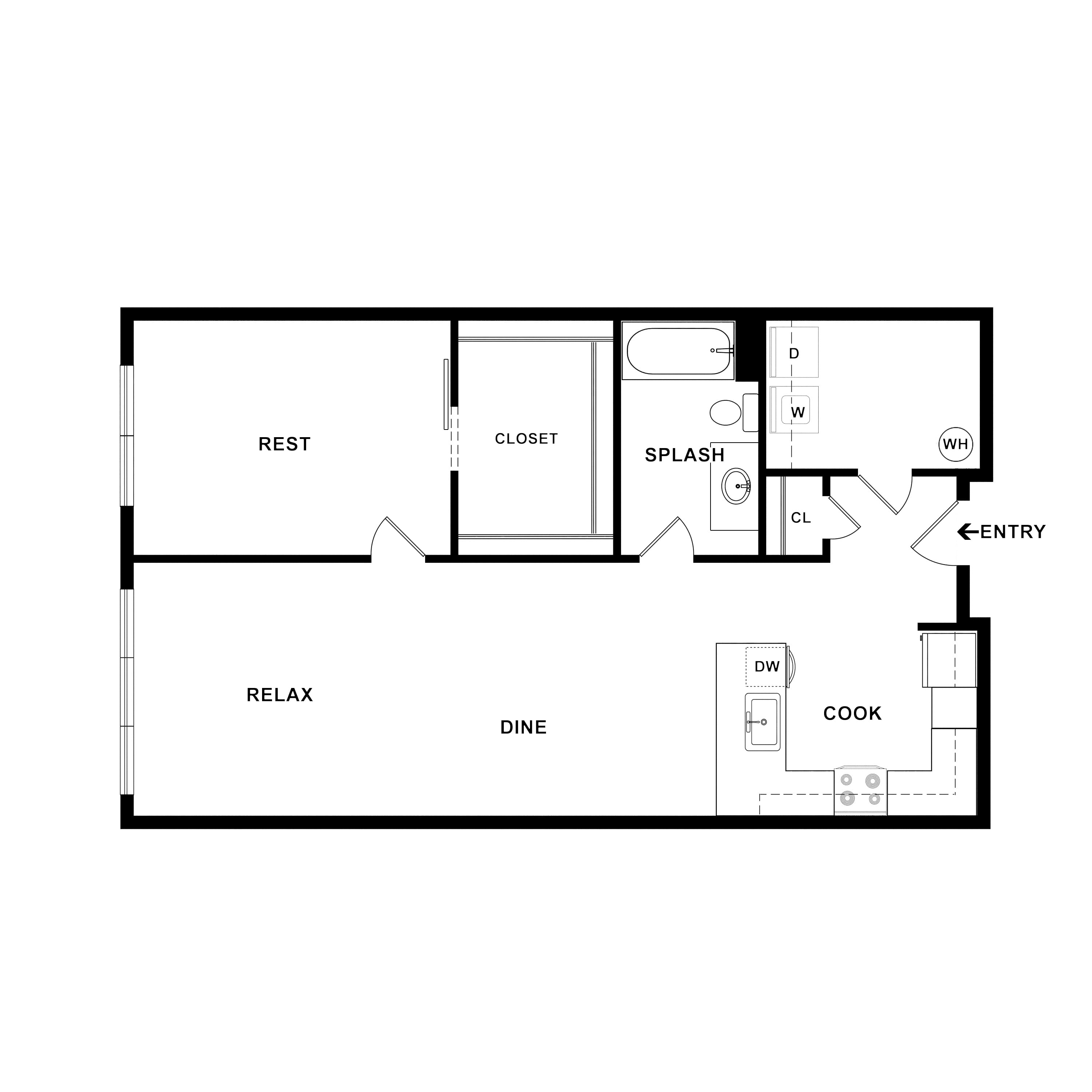 1 Bed/1 Bath-Alloy floor plan
