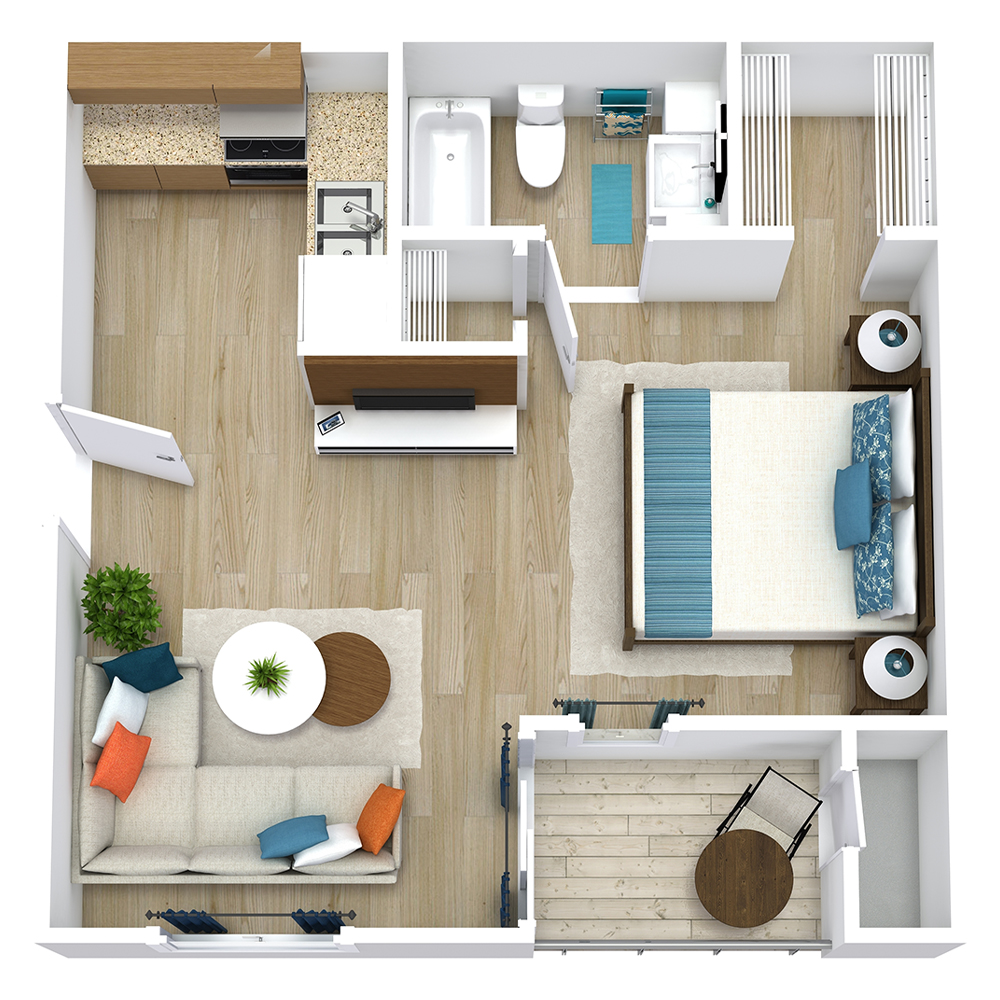 The Blair-Studio floor plan