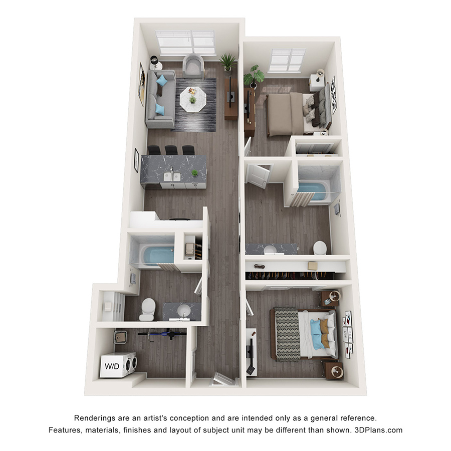 Urban 2 Bedrooms A floor plan