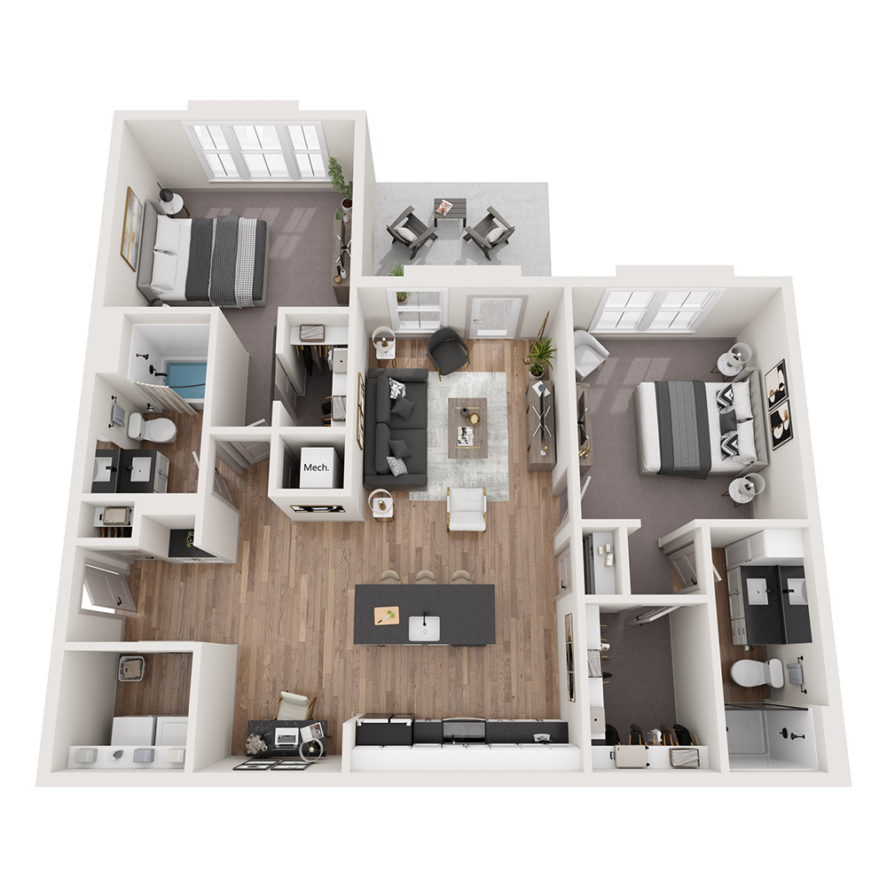 B1 - 2x2 floor plan