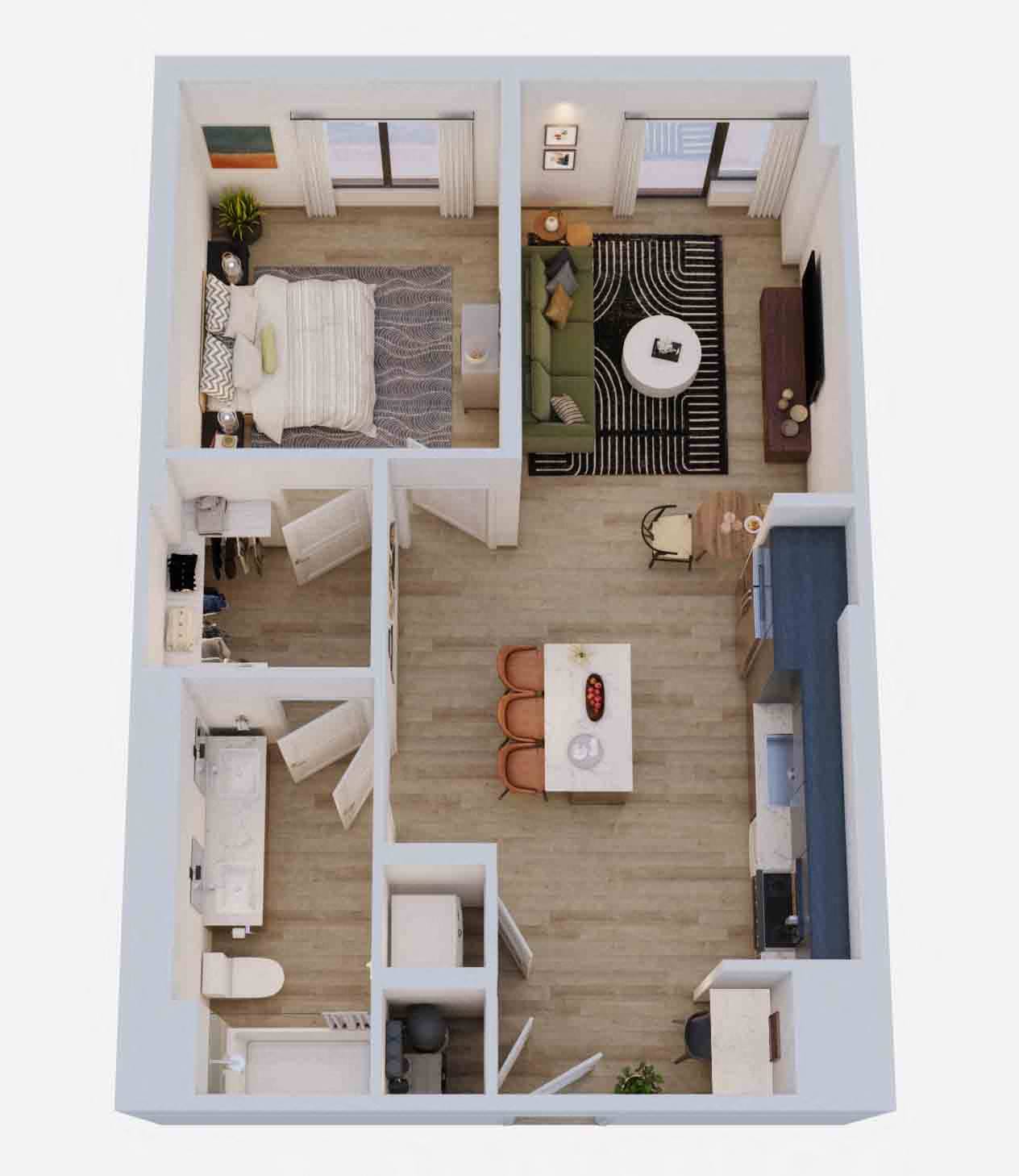 1 Bed/1 Bath-A2 floor plan