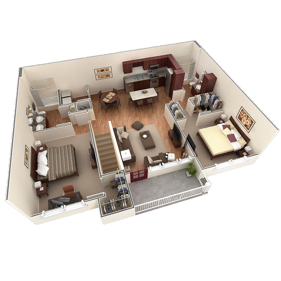 2 BR Grand Overlook floor plan