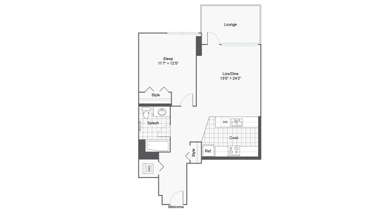 Unit 0608T floor plan