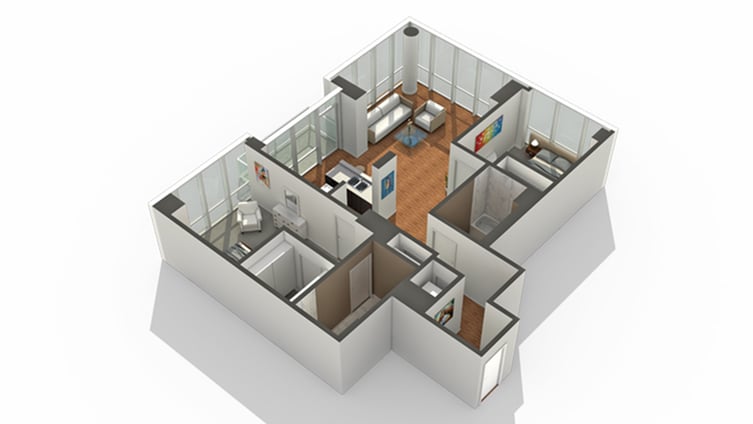 Unit 1307T floor plan