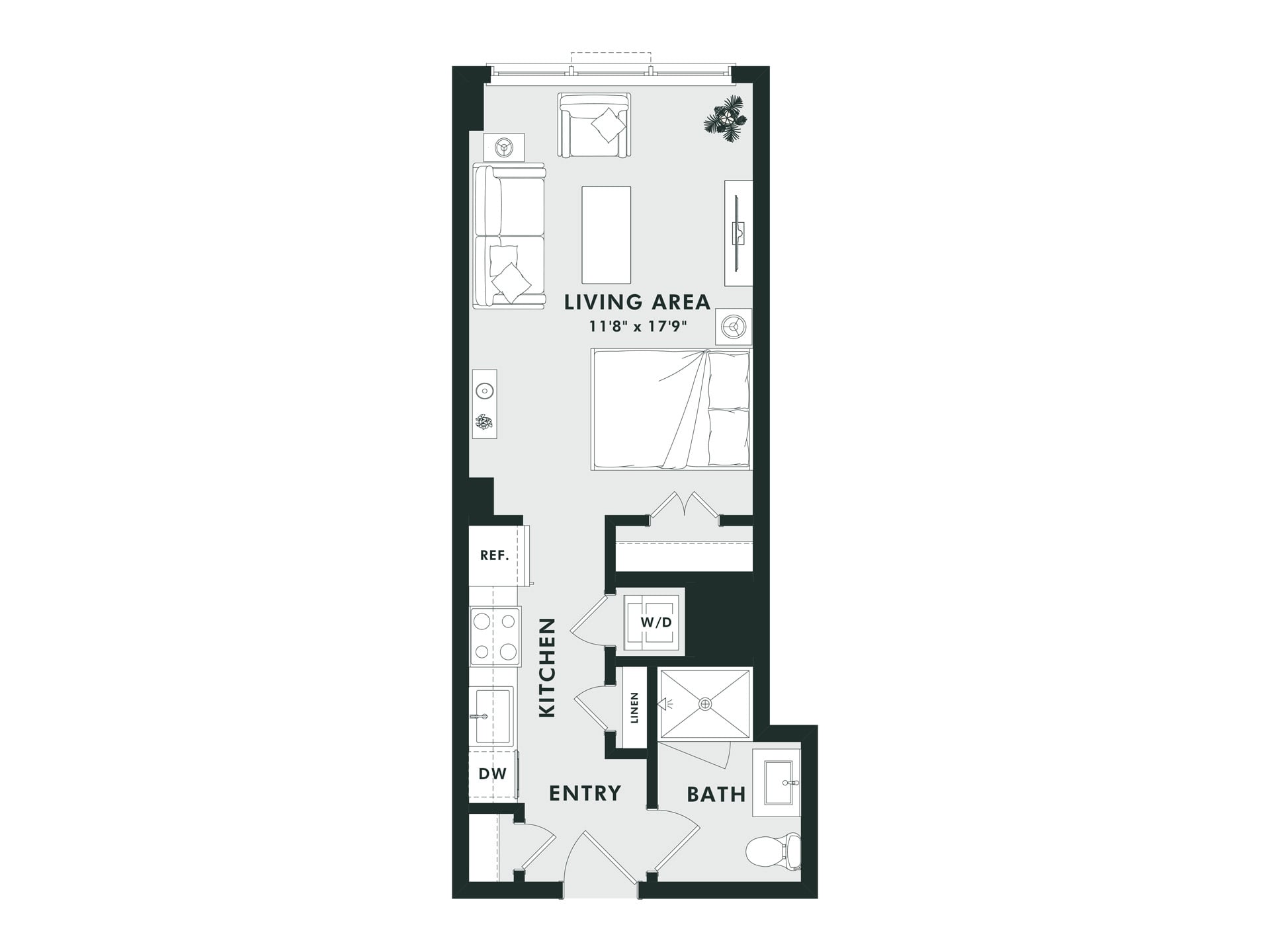 S1.2 | Studio | 1 Bath floor plan