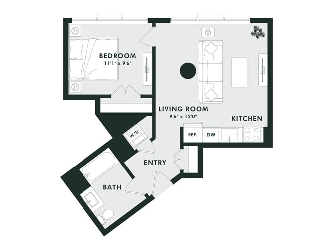 A6 | Jr 1 Bed | 1 Bath floor plan