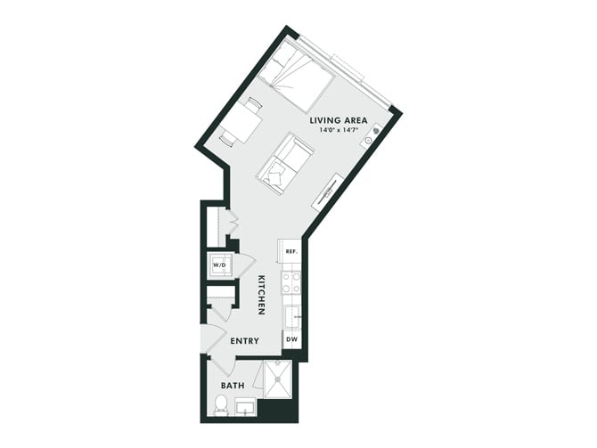 S6 | Studio | 1 Bath floor plan