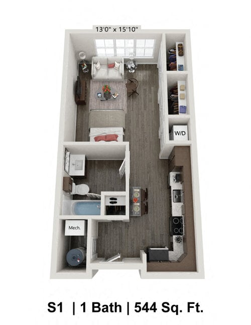 Studio - S1A floor plan