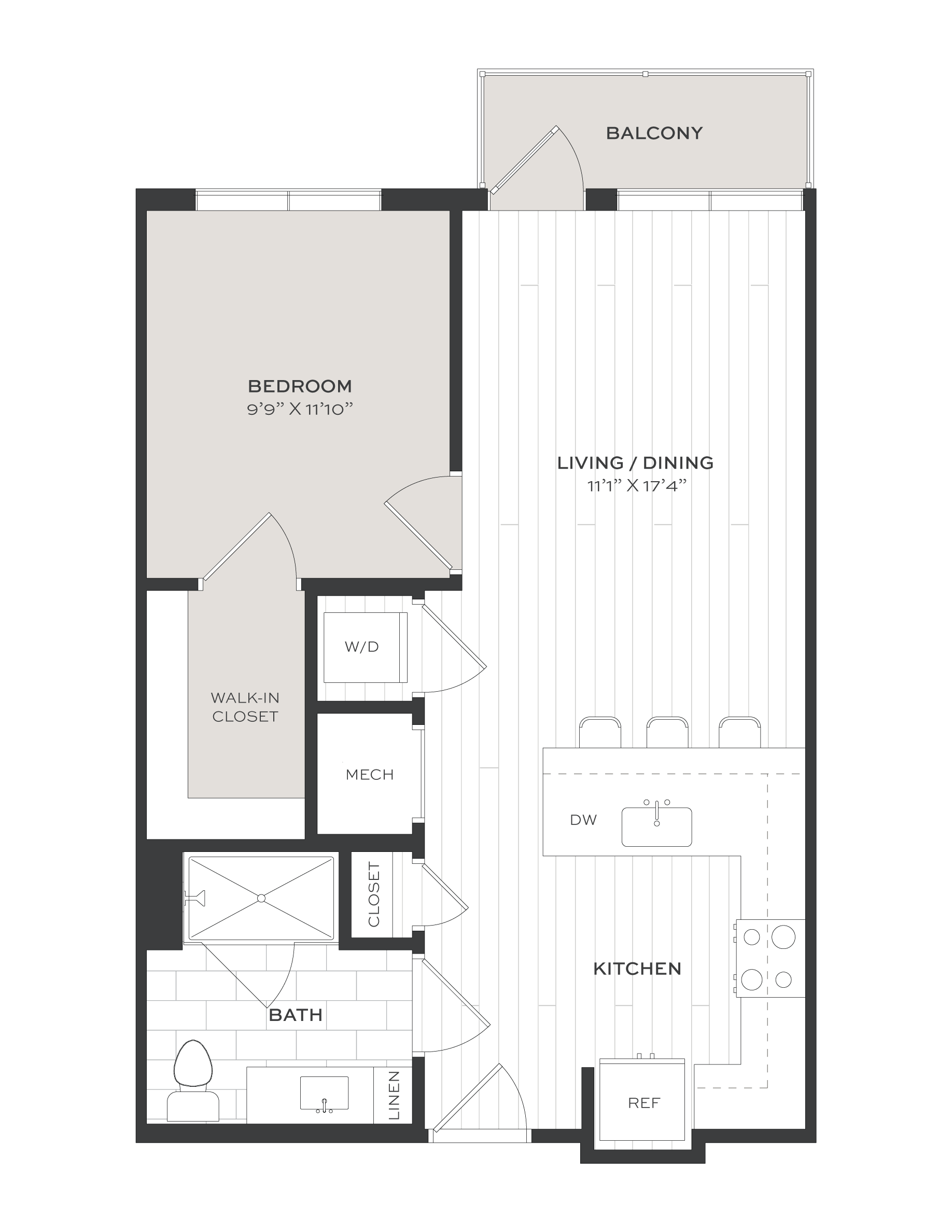 1 Bed/1 Bath-A3 floor plan