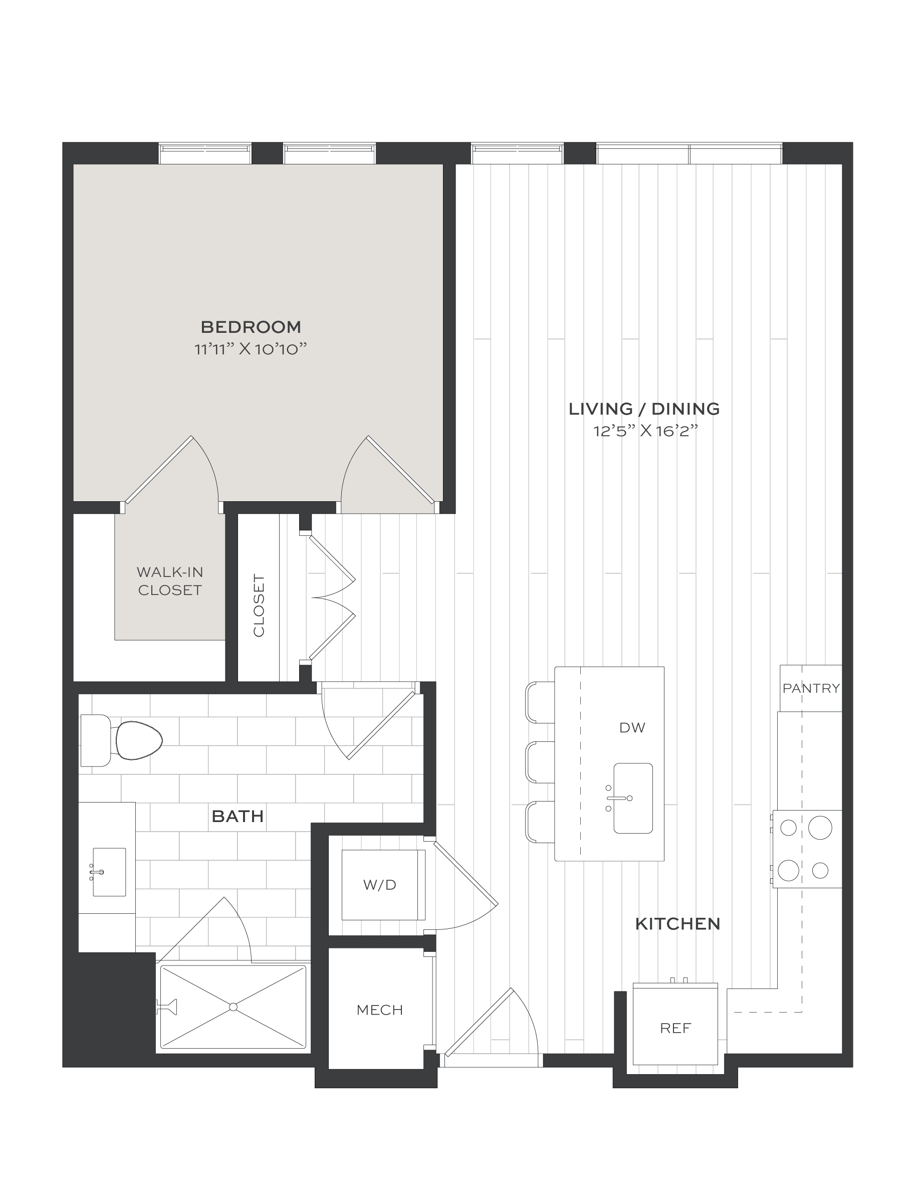 1 Bed/1 Bath-A2B floor plan