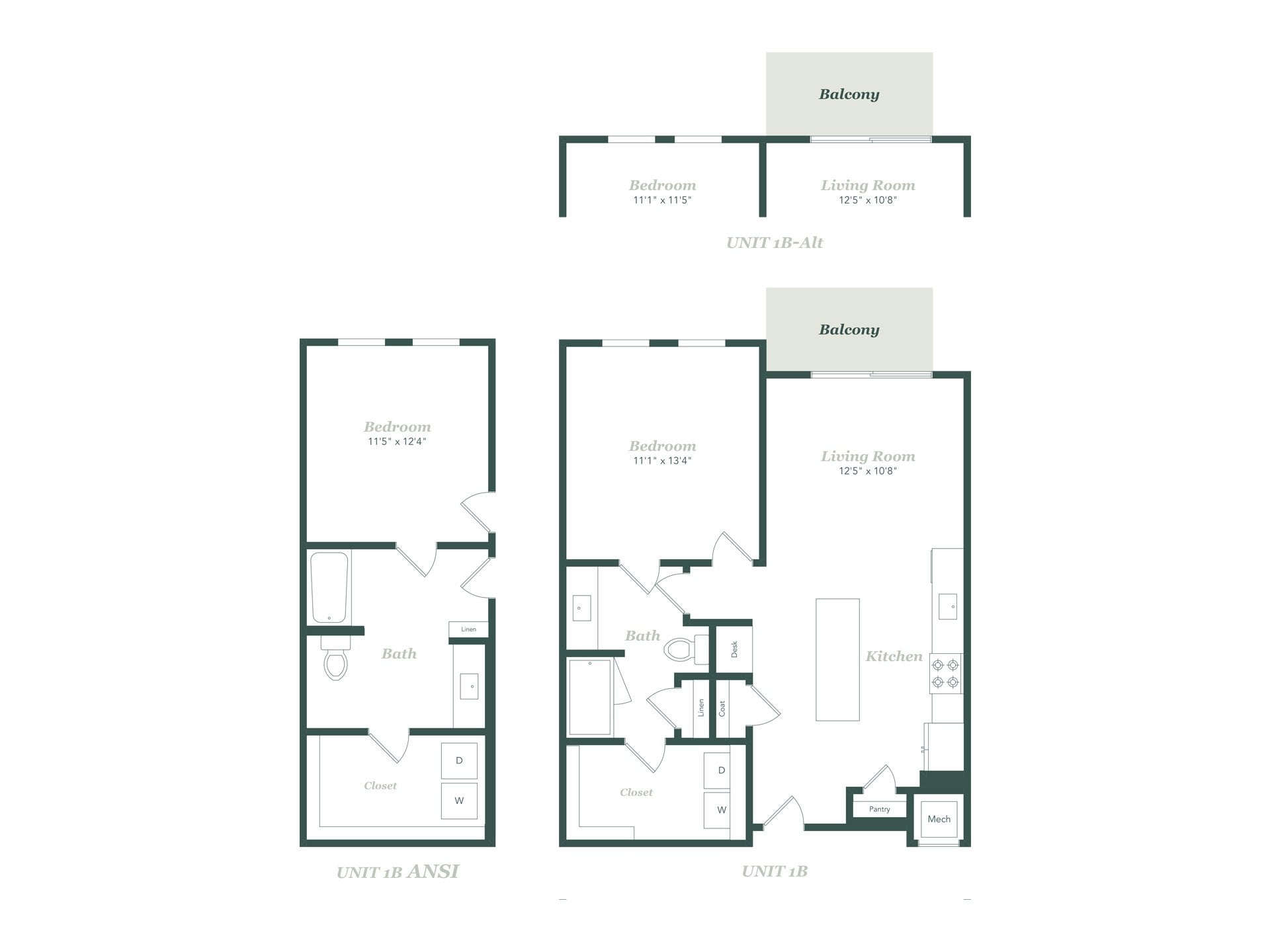 1B floor plan